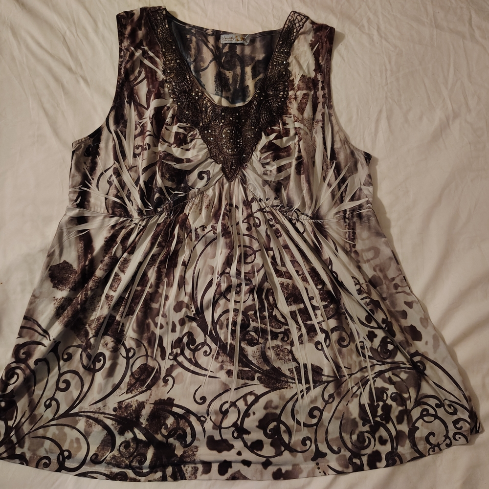 Black And White Unity World Wear Women's Sleeveless Tank Top